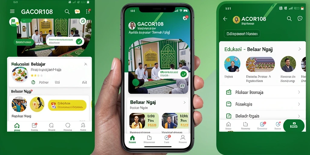 Antarmuka menarik dan interaktif dari aplikasi GACOR108 untuk belajar ngaji.