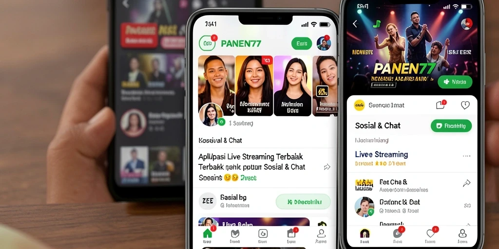 Antarmuka aplikasi Live Streaming PANEN77 yang interaktif dan menarik.