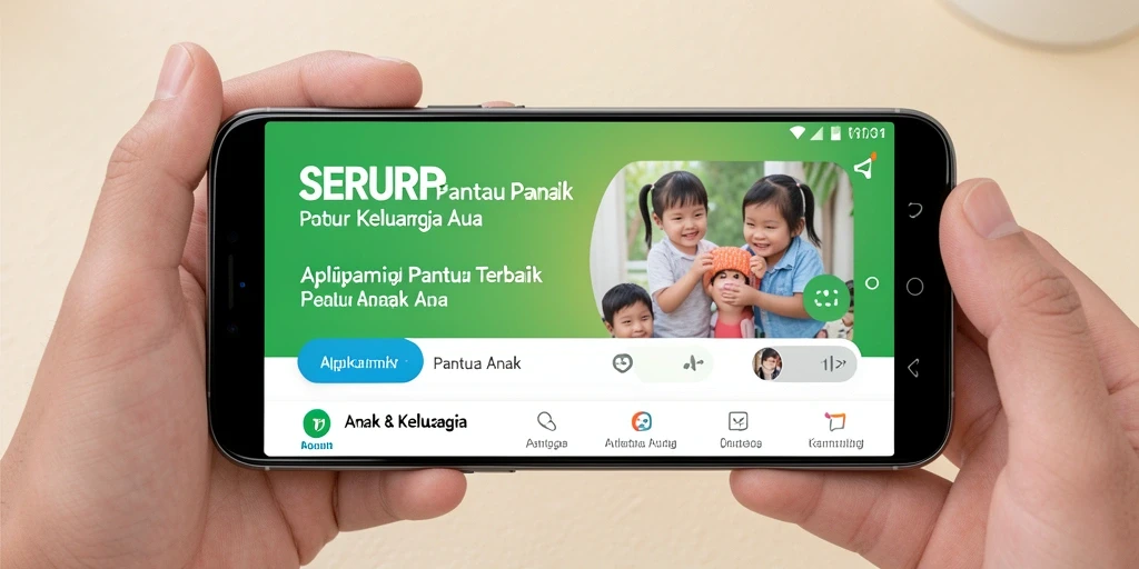 Tampilan antarmuka aplikasi SERURP yang ramah pengguna untuk pantau anak.