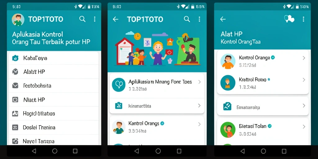 Antarmuka intuitif aplikasi TOP1TOTO untuk kontrol orang tua.